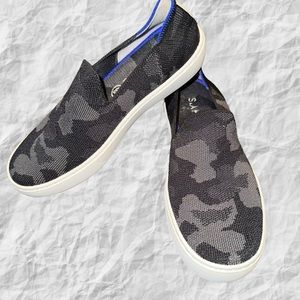 Rothy's The Original Slip On Sneaker In‎ Black Camo Size 5.5